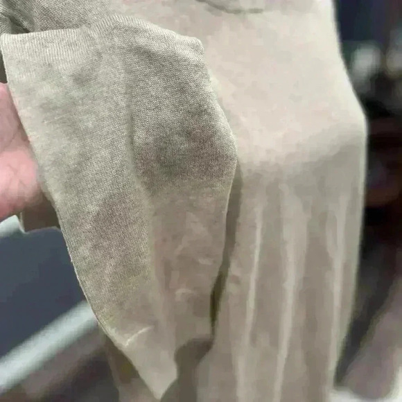 NWT J. Crew Men's Cotton Crewneck Sweater-Tee Long Sleeve Beige Size M - Picture 3 of 6